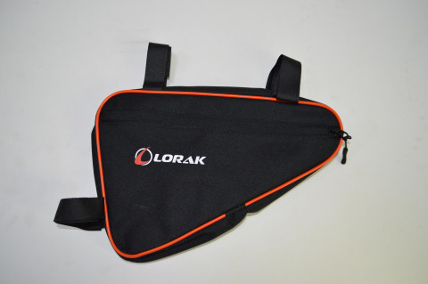 Сумка Lorak 452 под раму 31х20х5см черно-оранжевый, код 45204