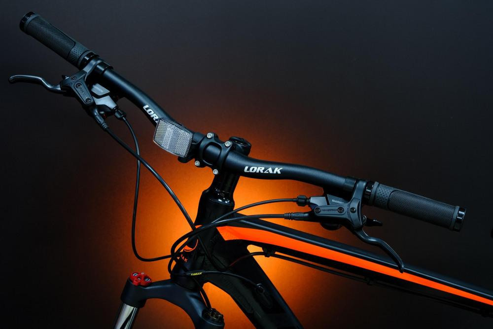 Lorak Sel 9150 Матовый Чёрный/Оранжевый 21р (на рост 183-190)